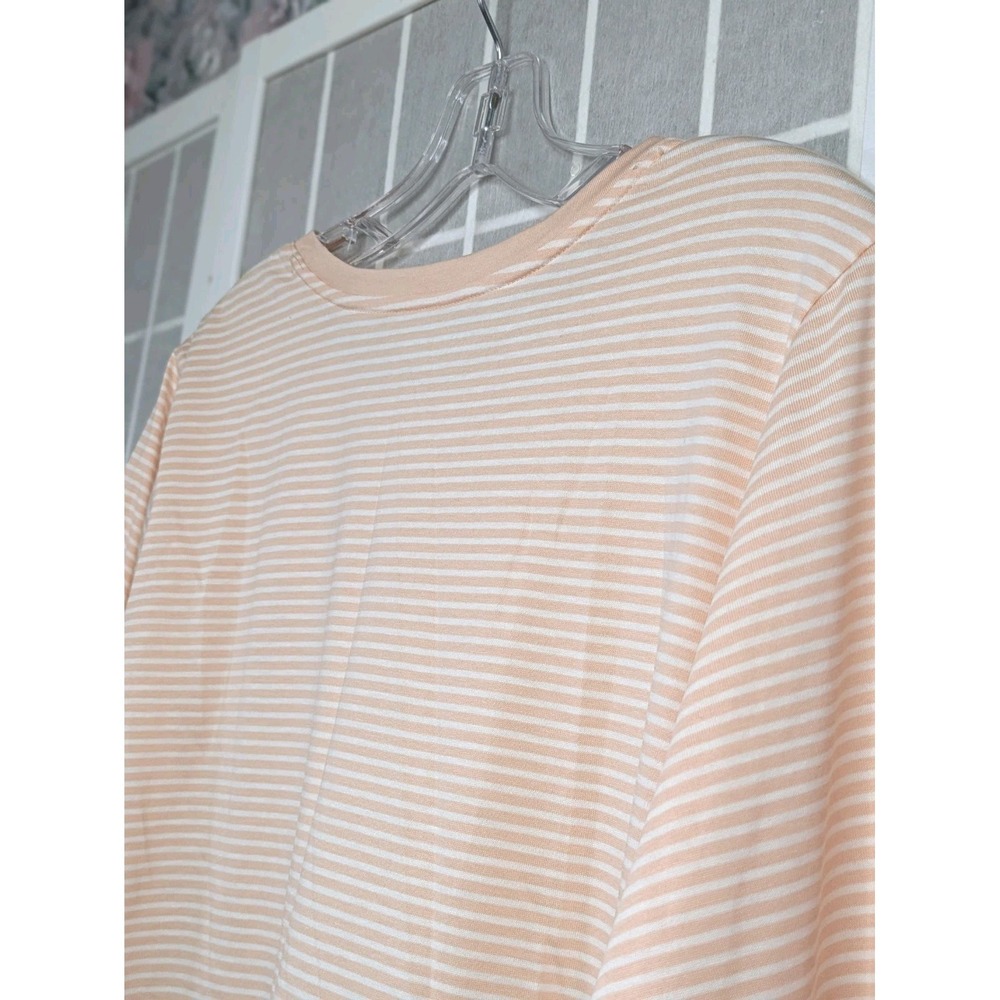 Lands' End Plus Women's Shirt 1X NWT (16W-18W) 100% Cotton Scoop Neck Striped - Picture 8 of 10